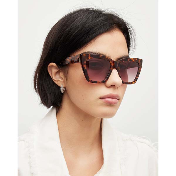 Allsaints Australia Womens Minerva Square Cat Eye Sunglasses Brown AU70-916